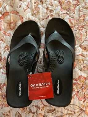 Okabashi Black Women's Comfort Flip Flops